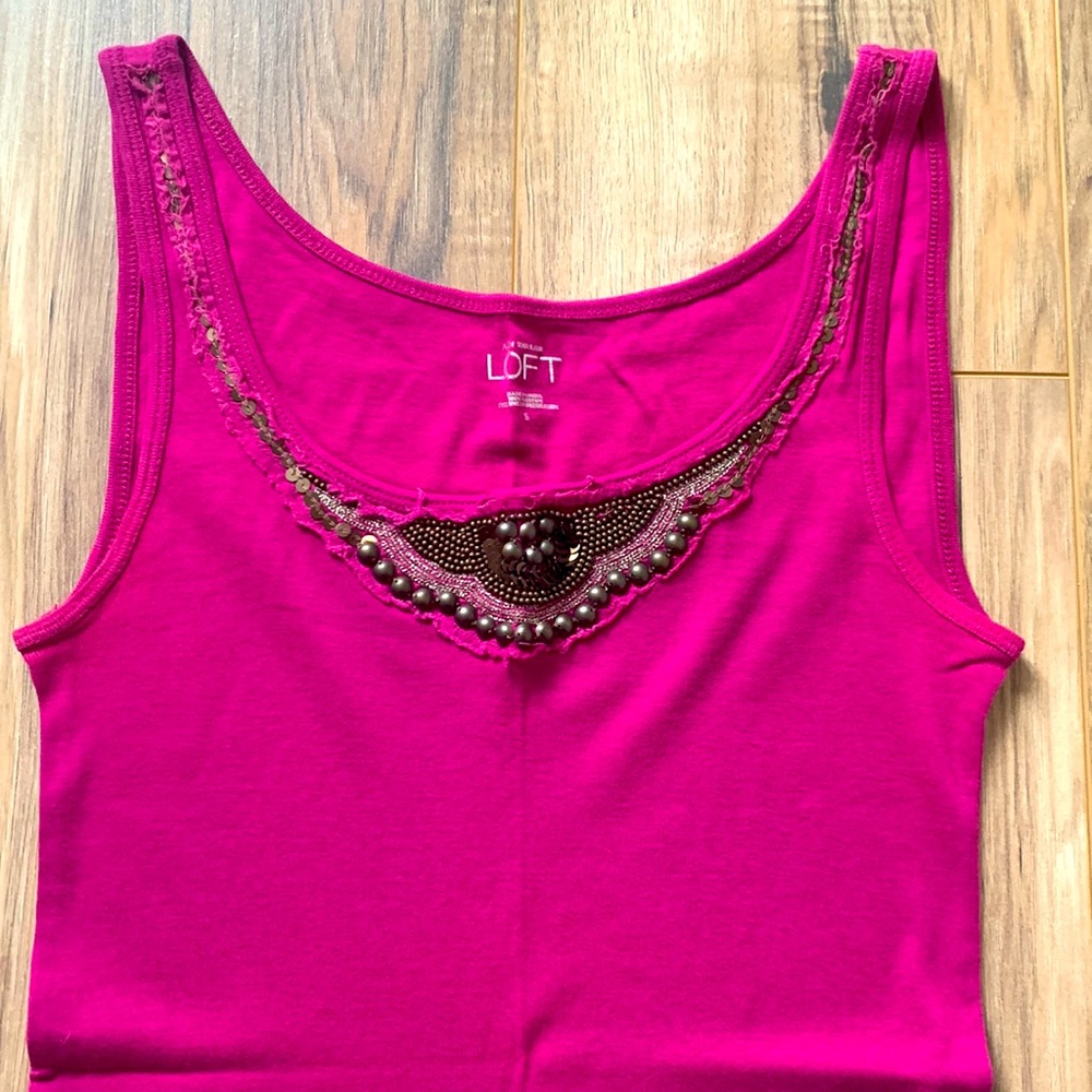 Ann Taylor beaded tank top.